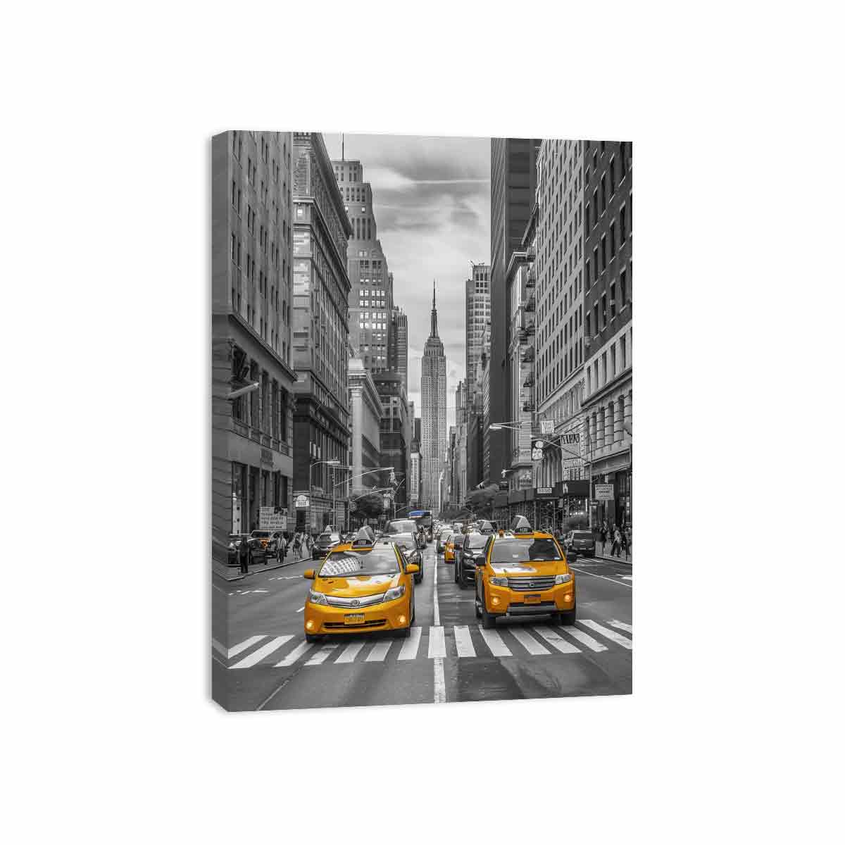 New York Street Canvas  Art Print-3