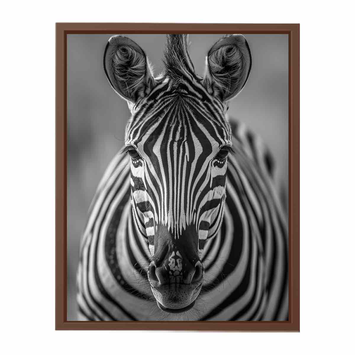 Zebra Stripes black & white Canvas Art Print-6