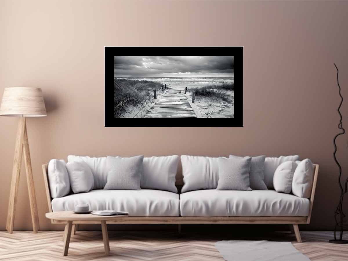 Beach Path pahotogrpahy art  Canvas Art Print-2