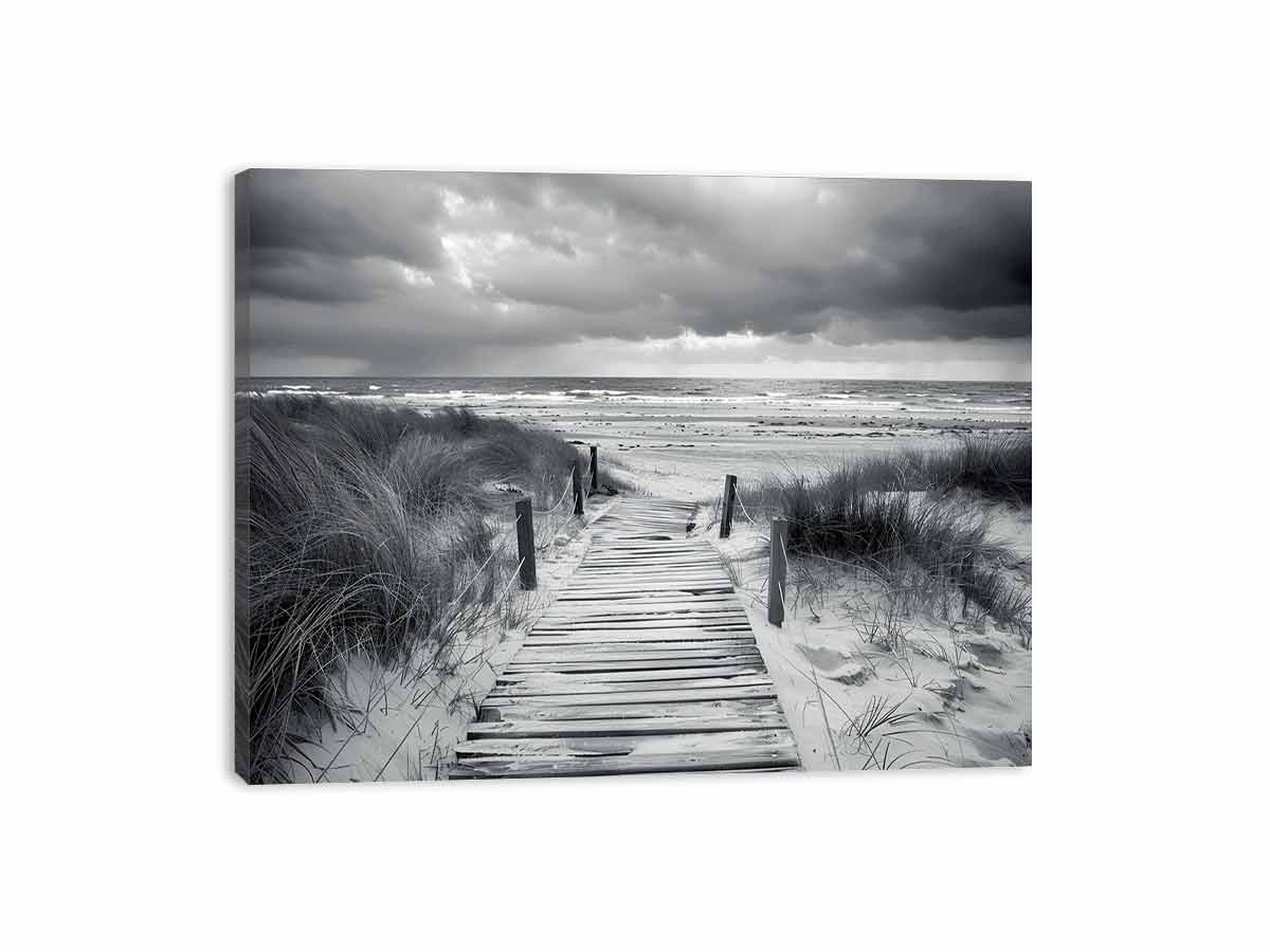Beach Path pahotogrpahy art  Canvas Art Print-3