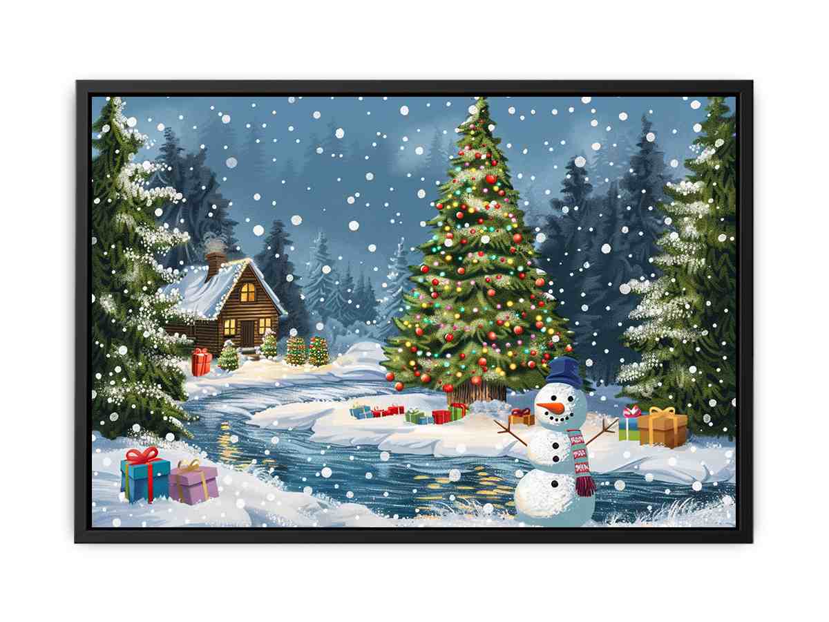 Christmas Landscape Canvas Art Print-4