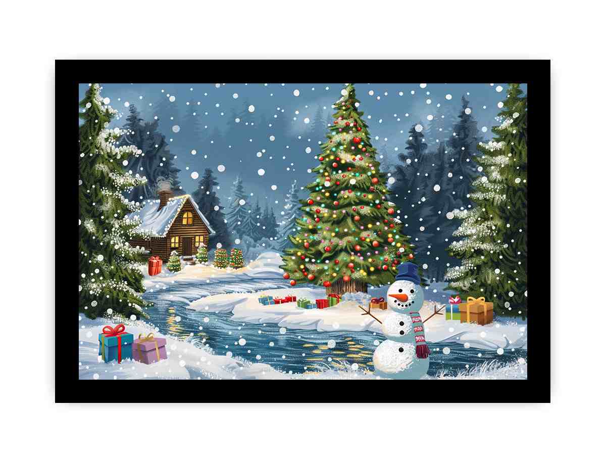 Christmas Landscape Canvas Art Print-7