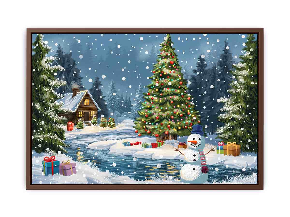 Christmas Landscape Canvas Art Print-6