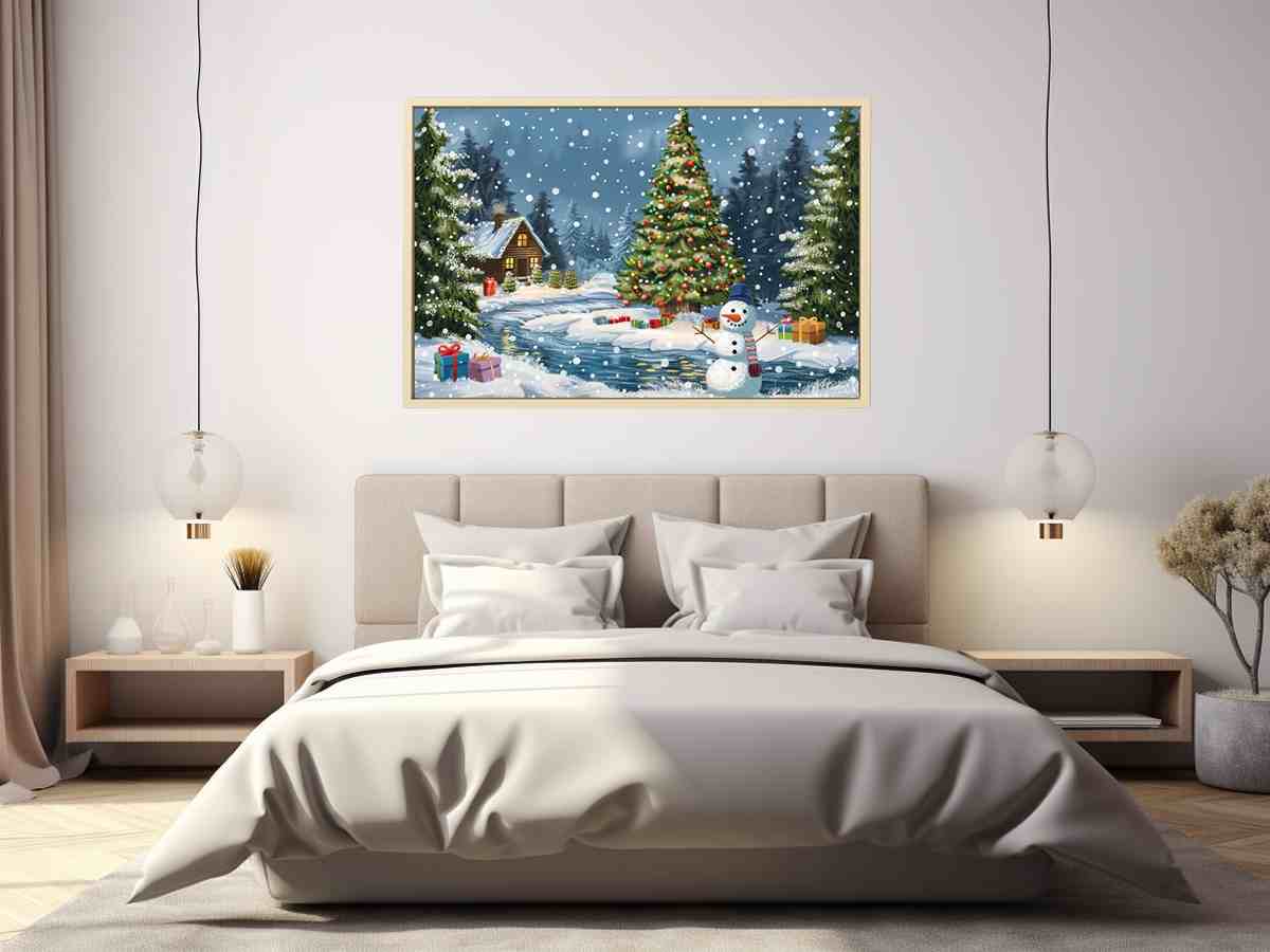 Christmas Landscape Canvas Art Print-2
