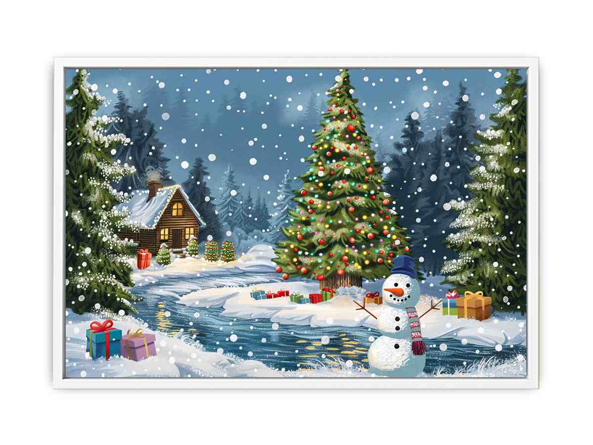 Christmas Landscape Canvas Art Print-5