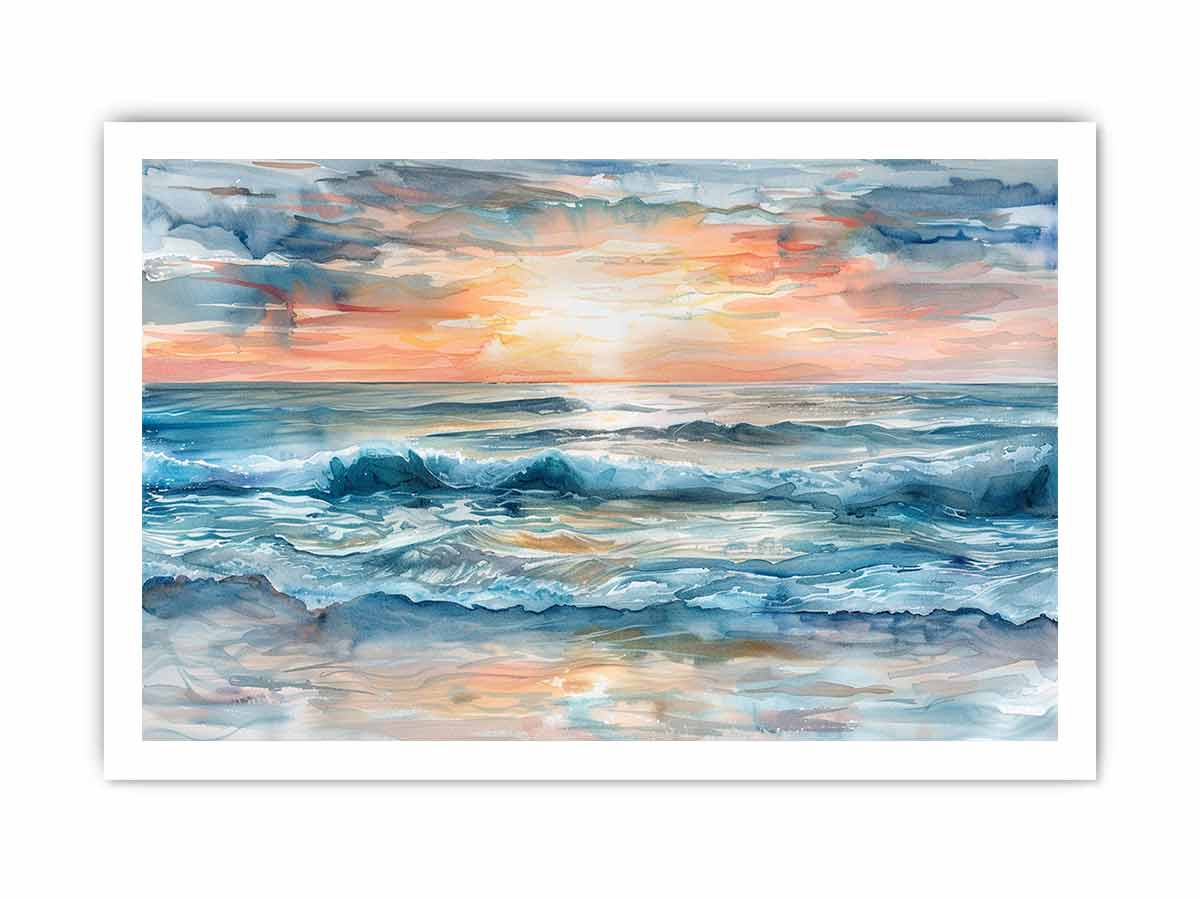 Sunrise Seascape Canvas Art Print-8