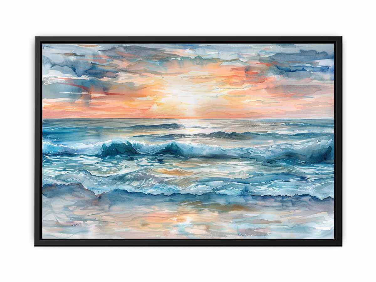 Sunrise Seascape Canvas Art Print-4
