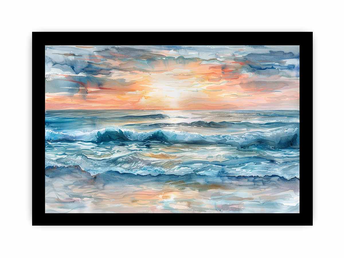 Sunrise Seascape Canvas Art Print-7