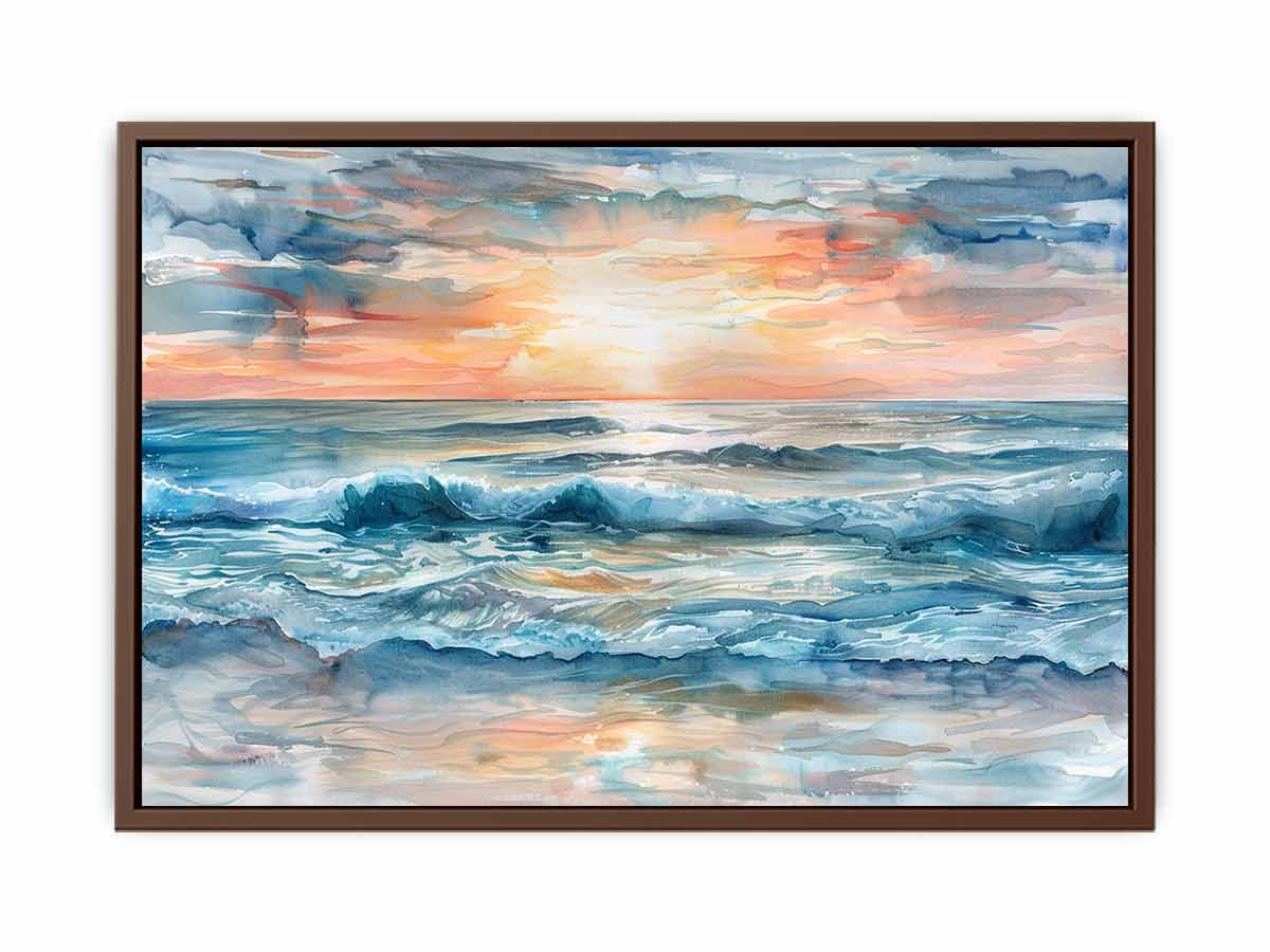 Sunrise Seascape Canvas Art Print-6
