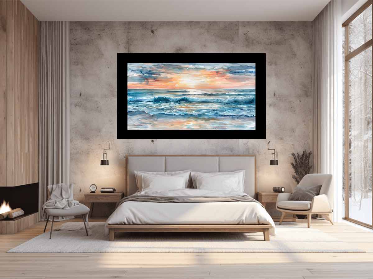 Sunrise Seascape Canvas Art Print-1