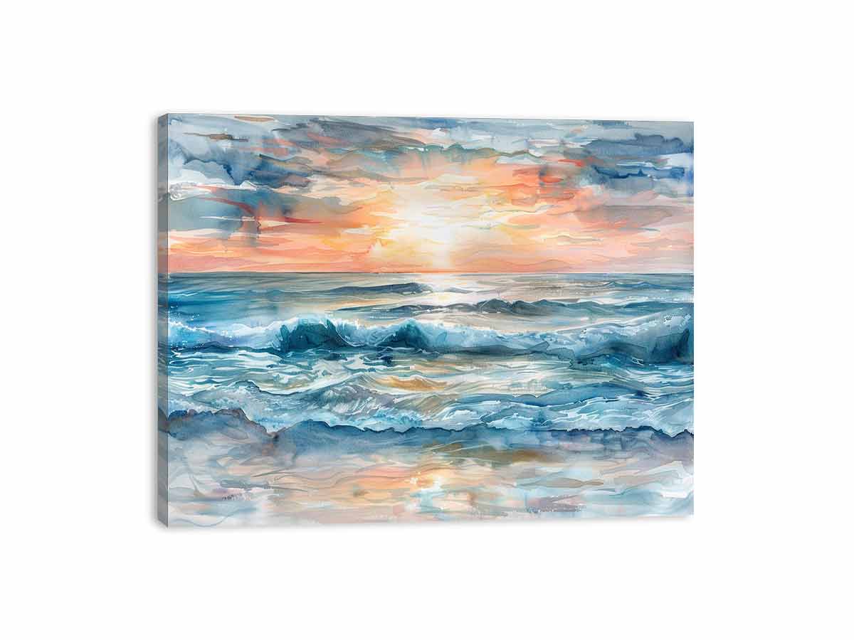 Sunrise Seascape Canvas Art Print-3
