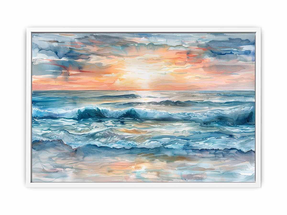 Sunrise Seascape Canvas Art Print-5