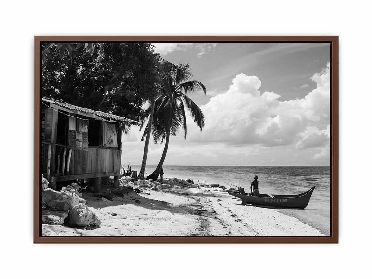 Island beach house   Canvas Art Print-6