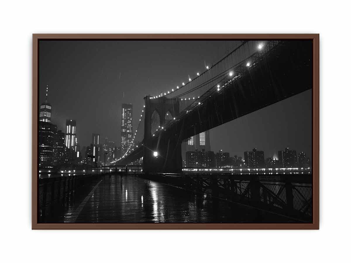Brooklyn Bridge at Night  Canvas Art Print-6