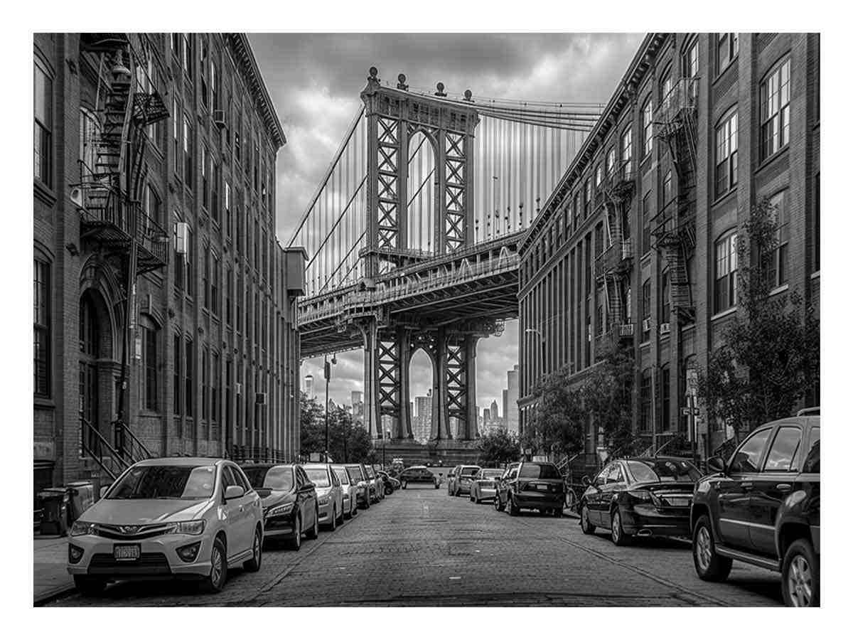 Manhattan Bridge  Canvas Art Print-0