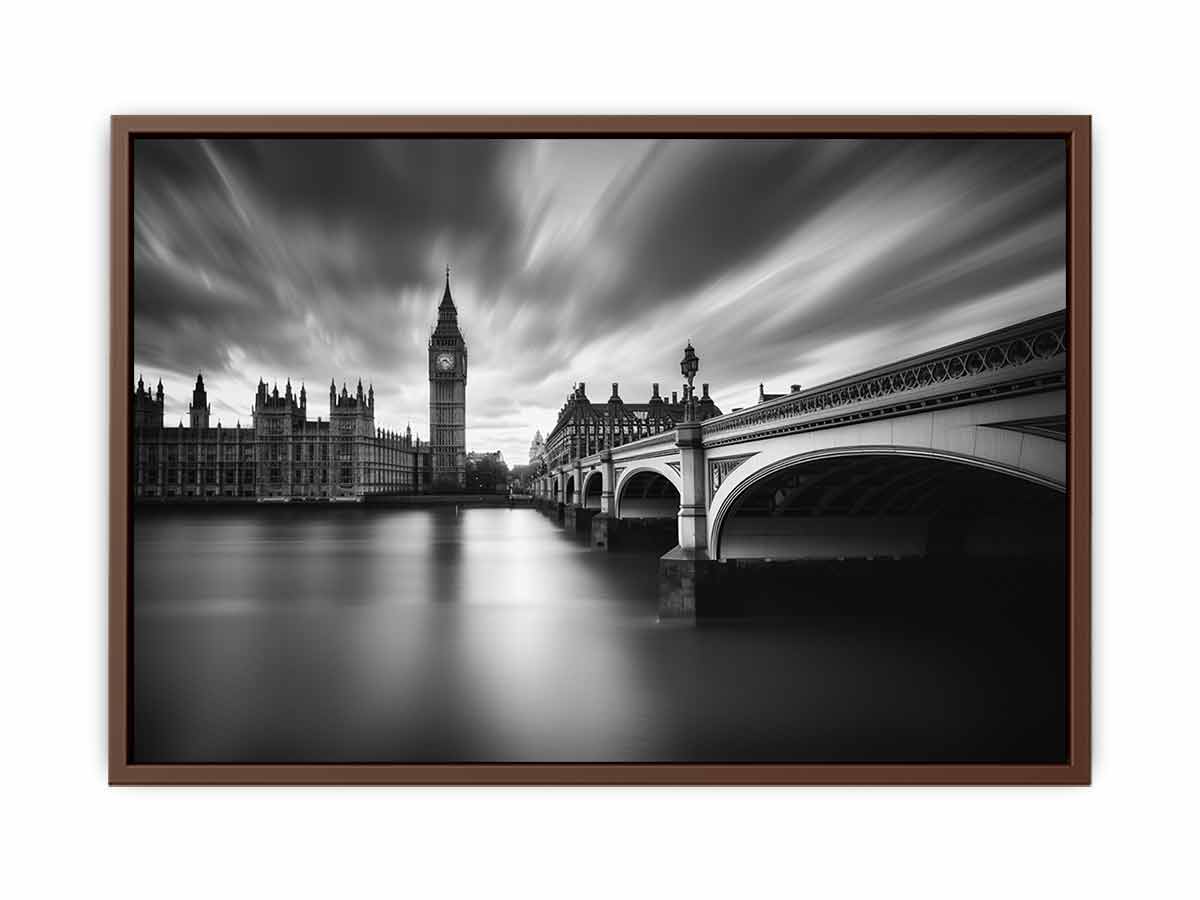 London Bridge blak & white Photography art  Canvas Art Print-6