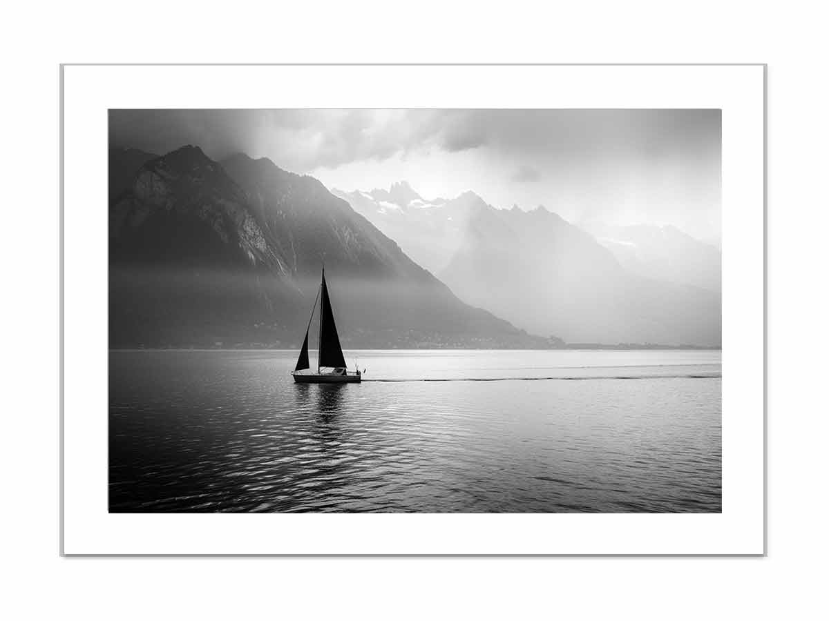 Sailing Boat  Photography Art Canvas Art Print-0
