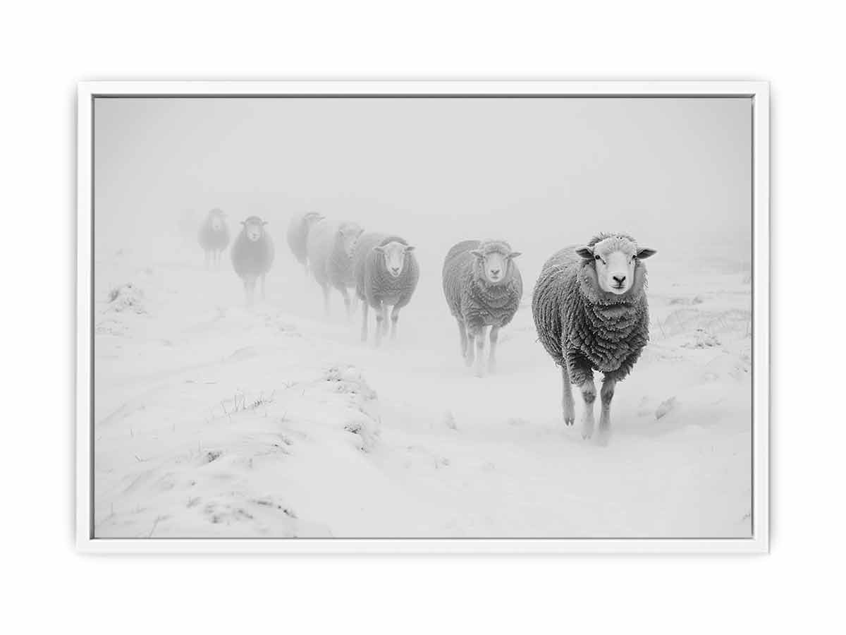Sheeps in Field   Canvas Art Print-5