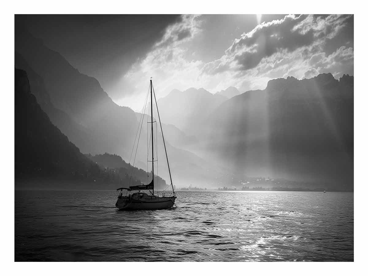 Sailing Boat Canvas Art Print-0