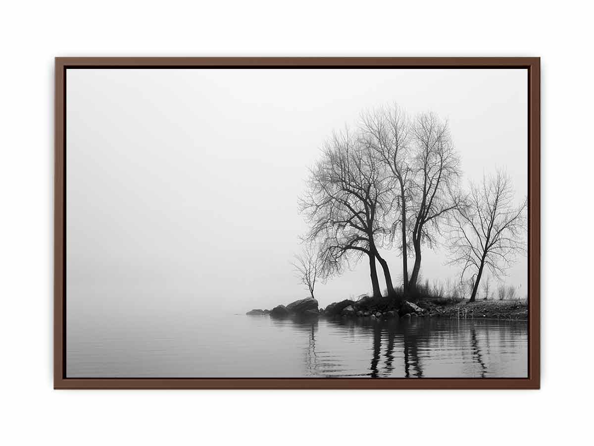 Misty Lake Canvas Art Print-6