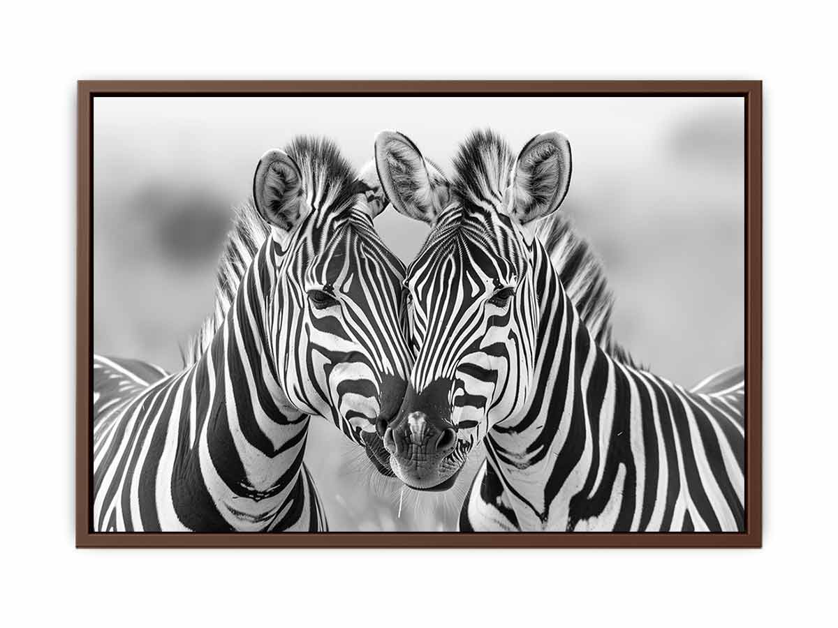 Two Zebras Canvas Art Print-6
