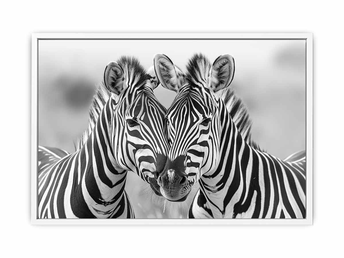 Two Zebras Canvas Art Print-5