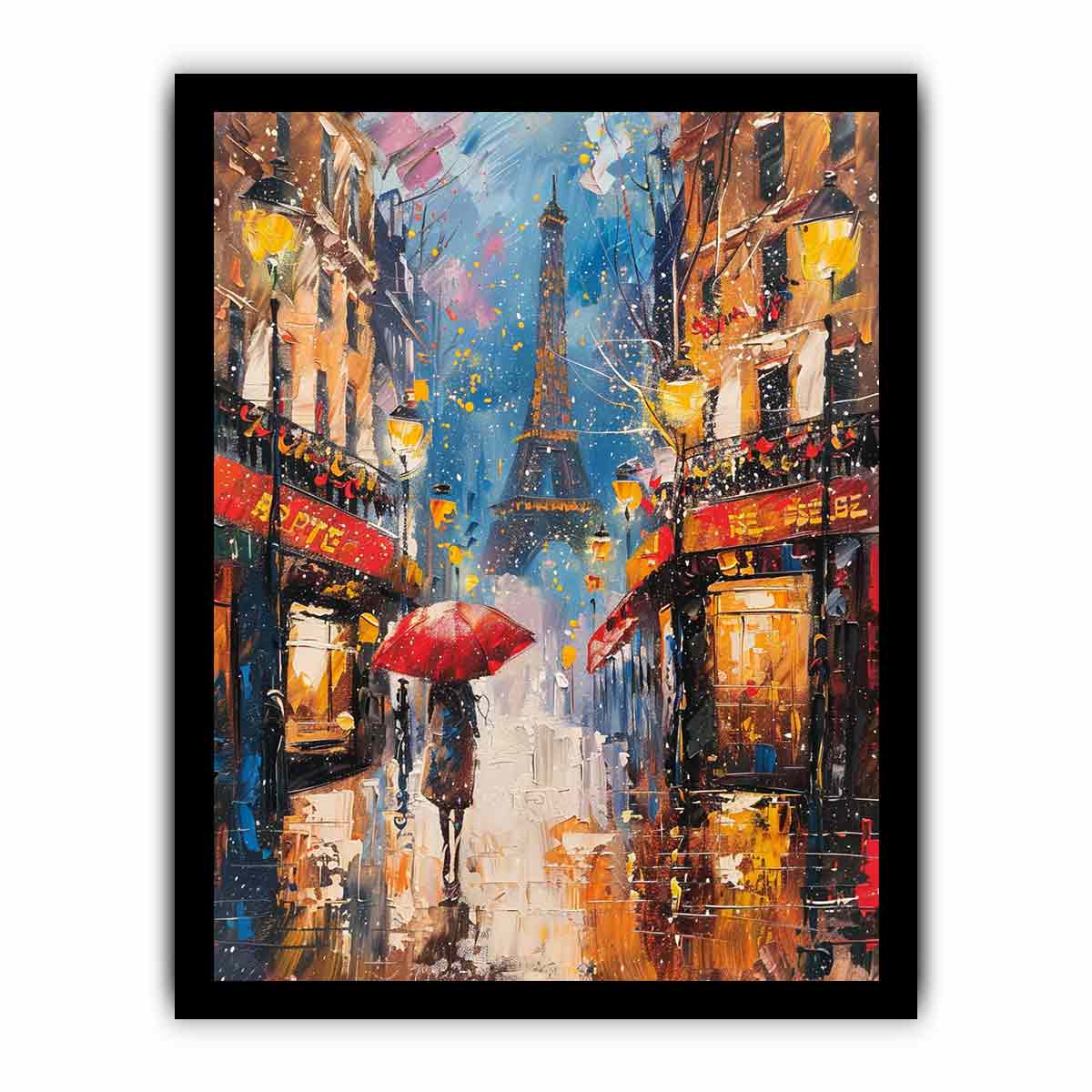 Paris Street Walk  Canvas Art Print-7