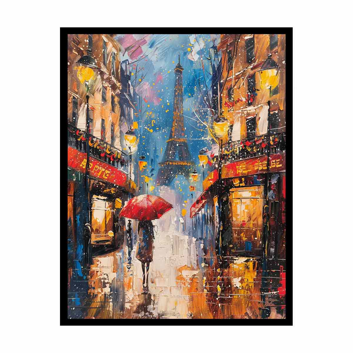 Paris Street Walk  Canvas Art Print-4