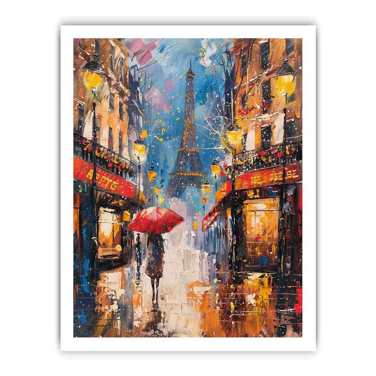 Paris Street Walk  Canvas Art Print-8