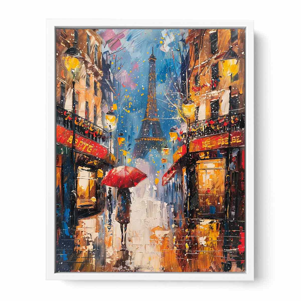 Paris Street Walk  Canvas Art Print-5