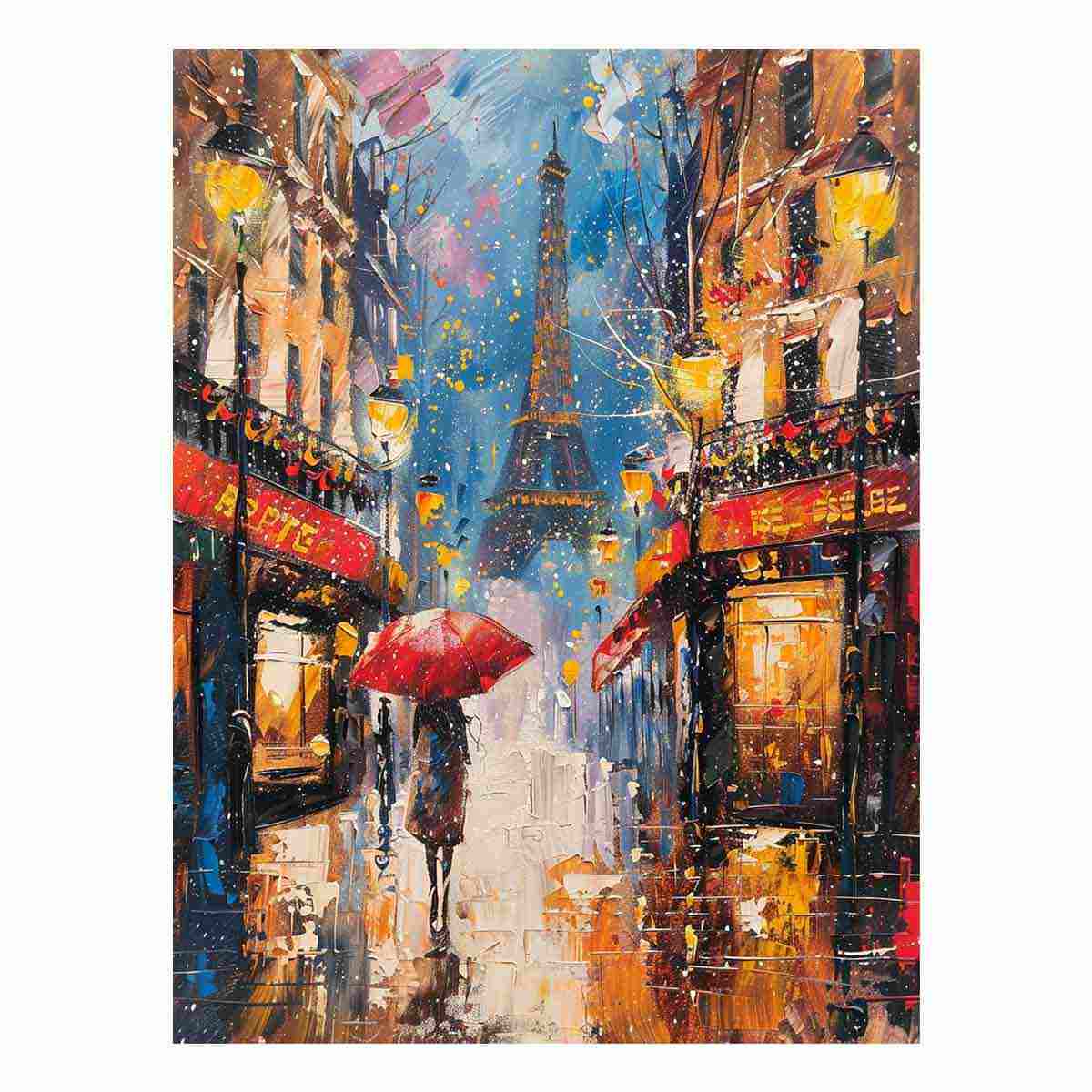 Paris Street Walk  Canvas Art Print-0
