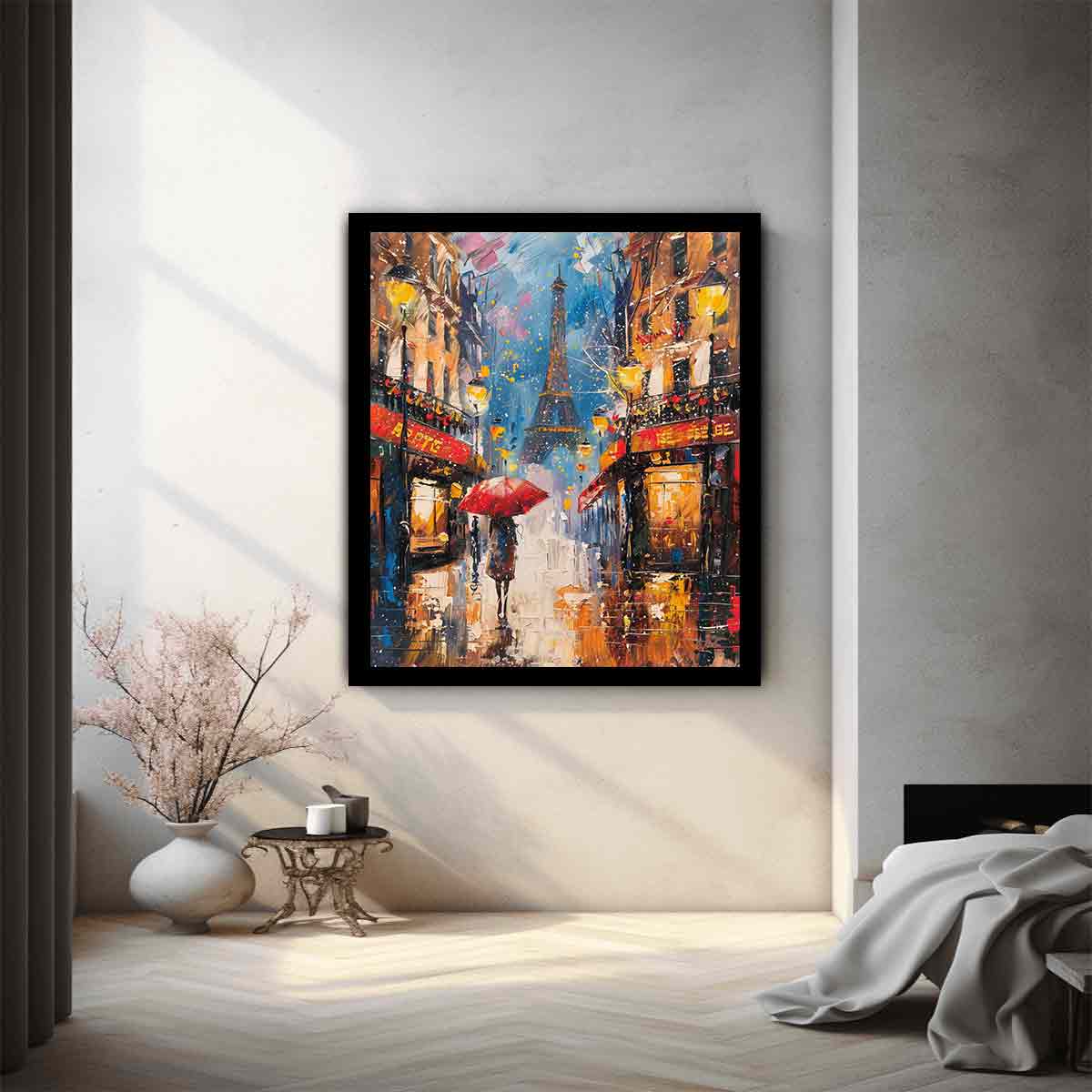 Paris Street Walk  Canvas Art Print-1
