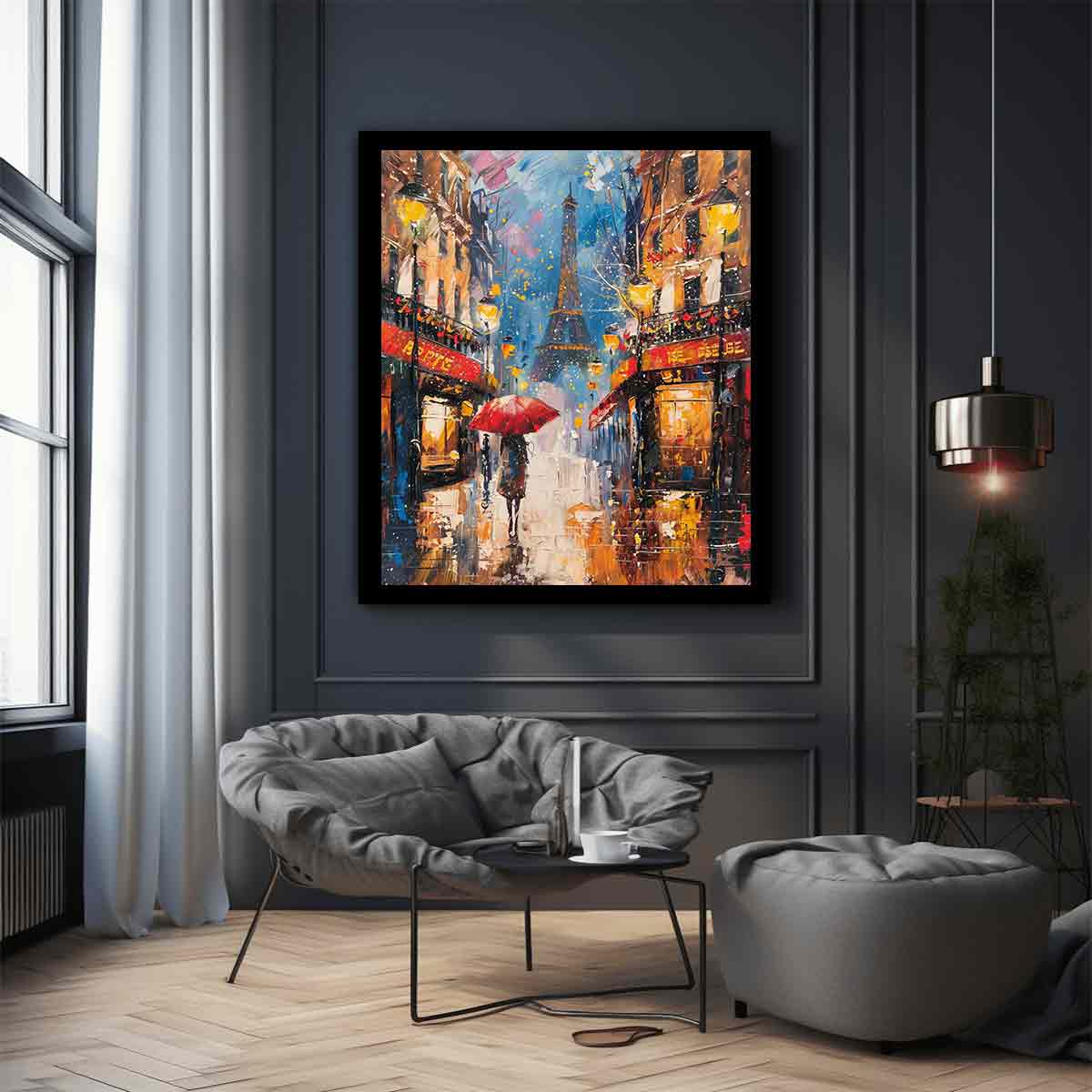 Paris Street Walk  Canvas Art Print-2