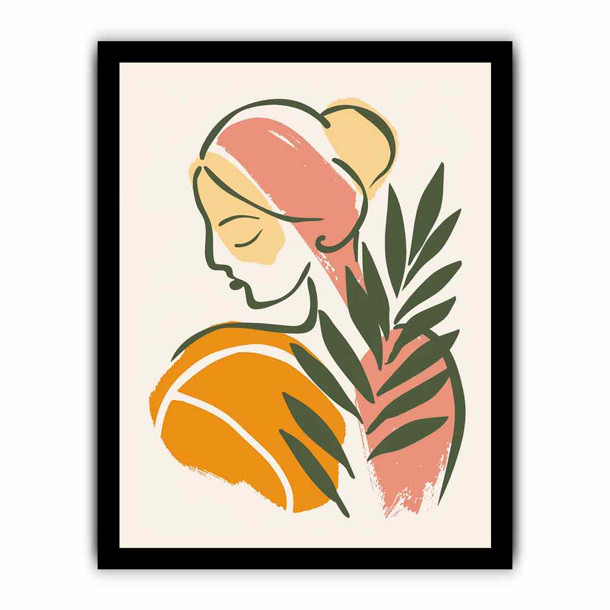 Quiet women Art Canvas Art Print-7