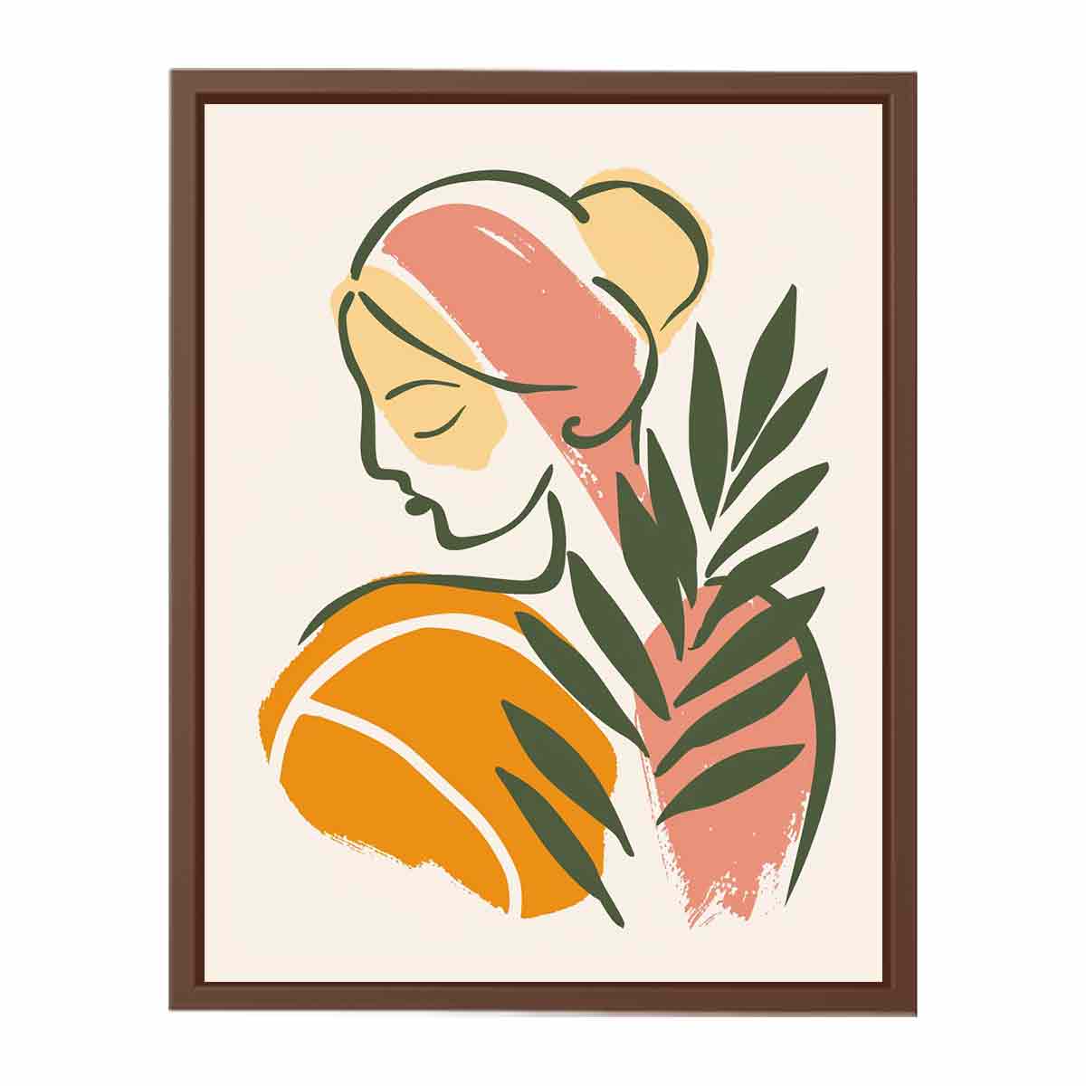 Quiet women Art Canvas Art Print-6