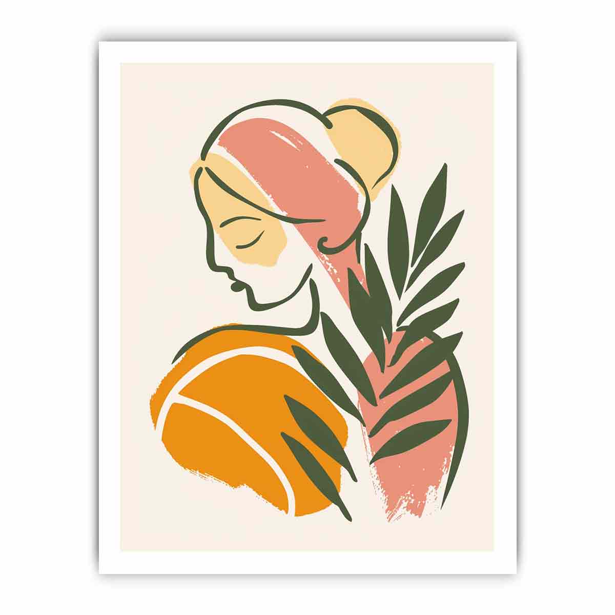 Quiet women Art Canvas Art Print-8