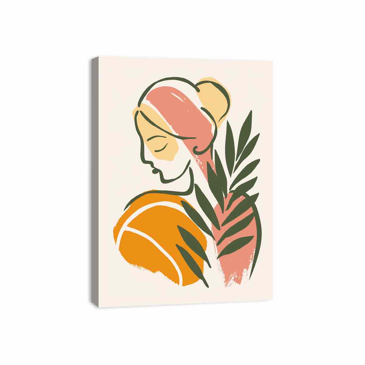 Quiet women Art Canvas Art Print-3