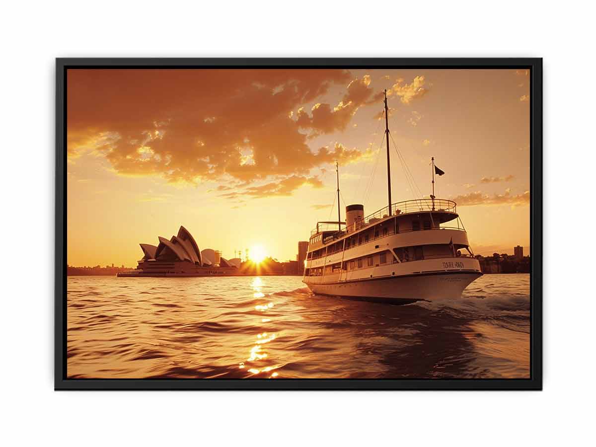 Sydney Retro Canvas Art Print-4