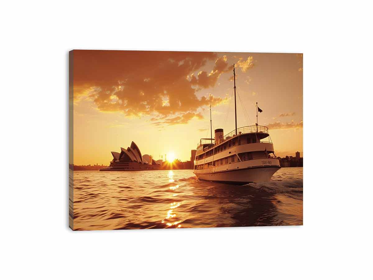 Sydney Retro Canvas Art Print-3