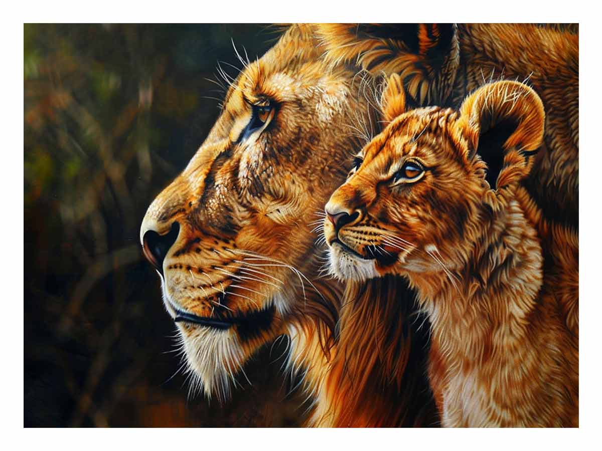 Tiger Cute Baby Canvas Art Print-0