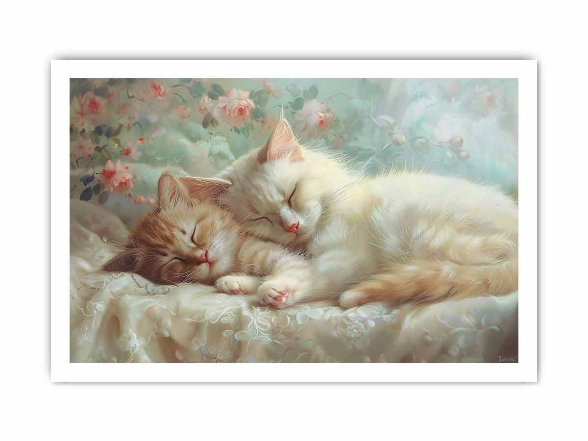 Cat Cute Baby Canvas Art Print-8
