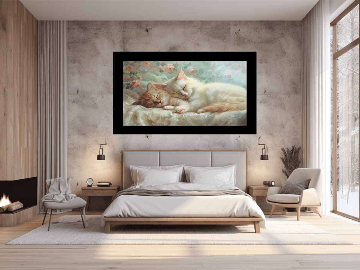 Cat Cute Baby Canvas Art Print-1