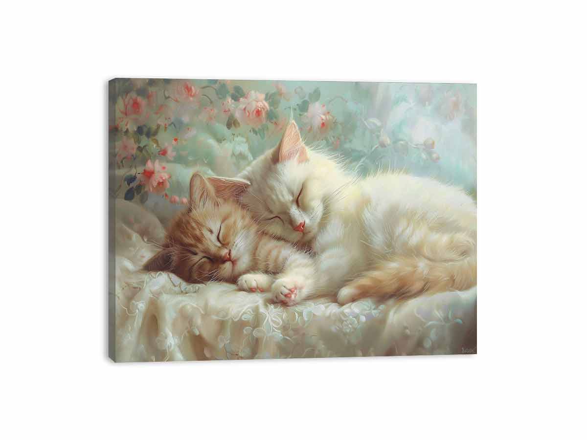 Cat Cute Baby Canvas Art Print-3