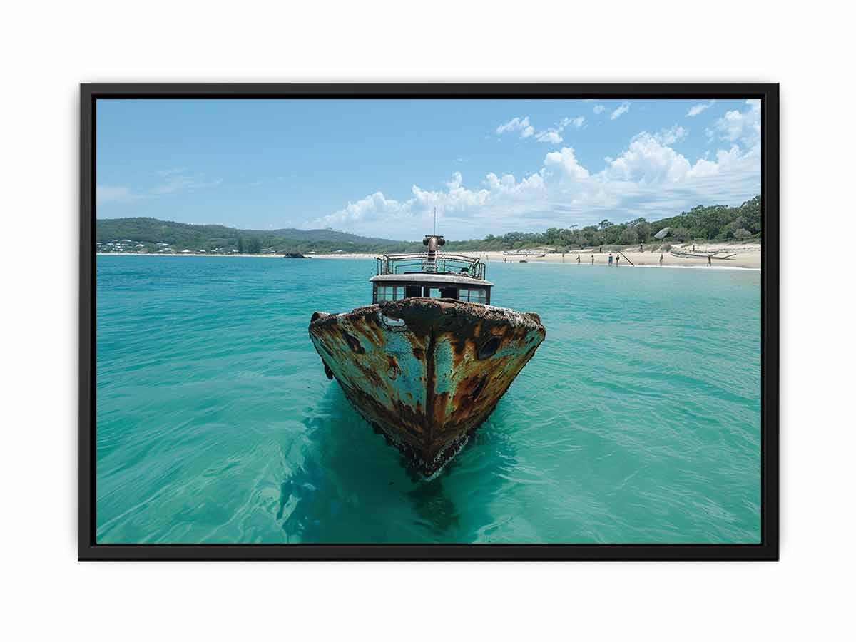Tangalooma Wrecks  Canvas Art Print-4