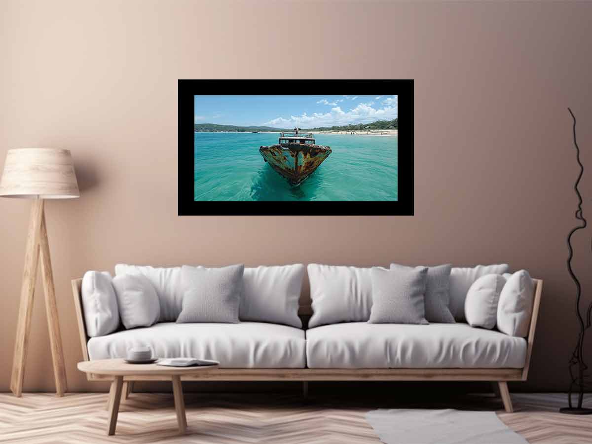 Tangalooma Wrecks  Canvas Art Print-2