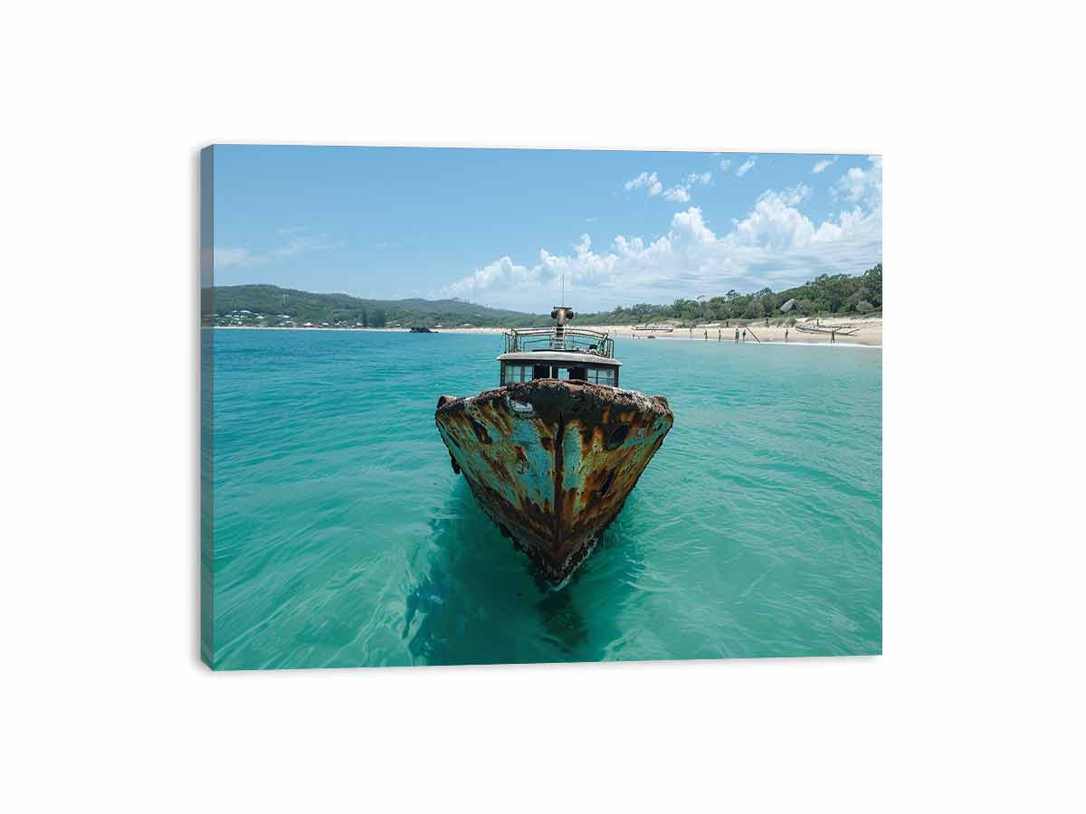 Tangalooma Wrecks  Canvas Art Print-3