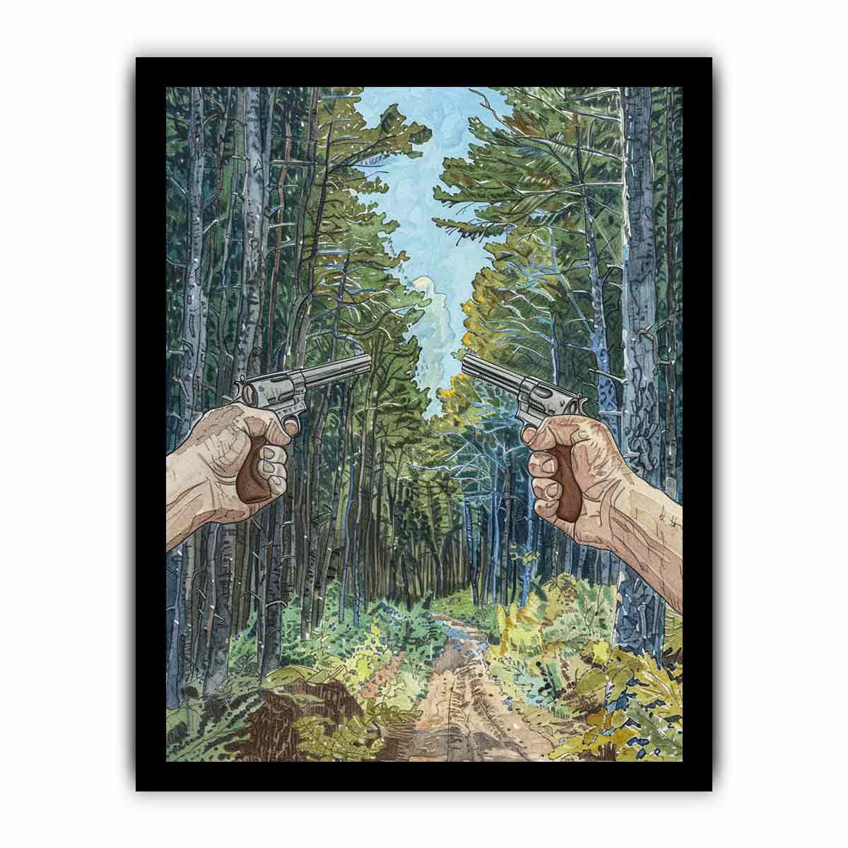 Two Guns Canvas Art Print-7