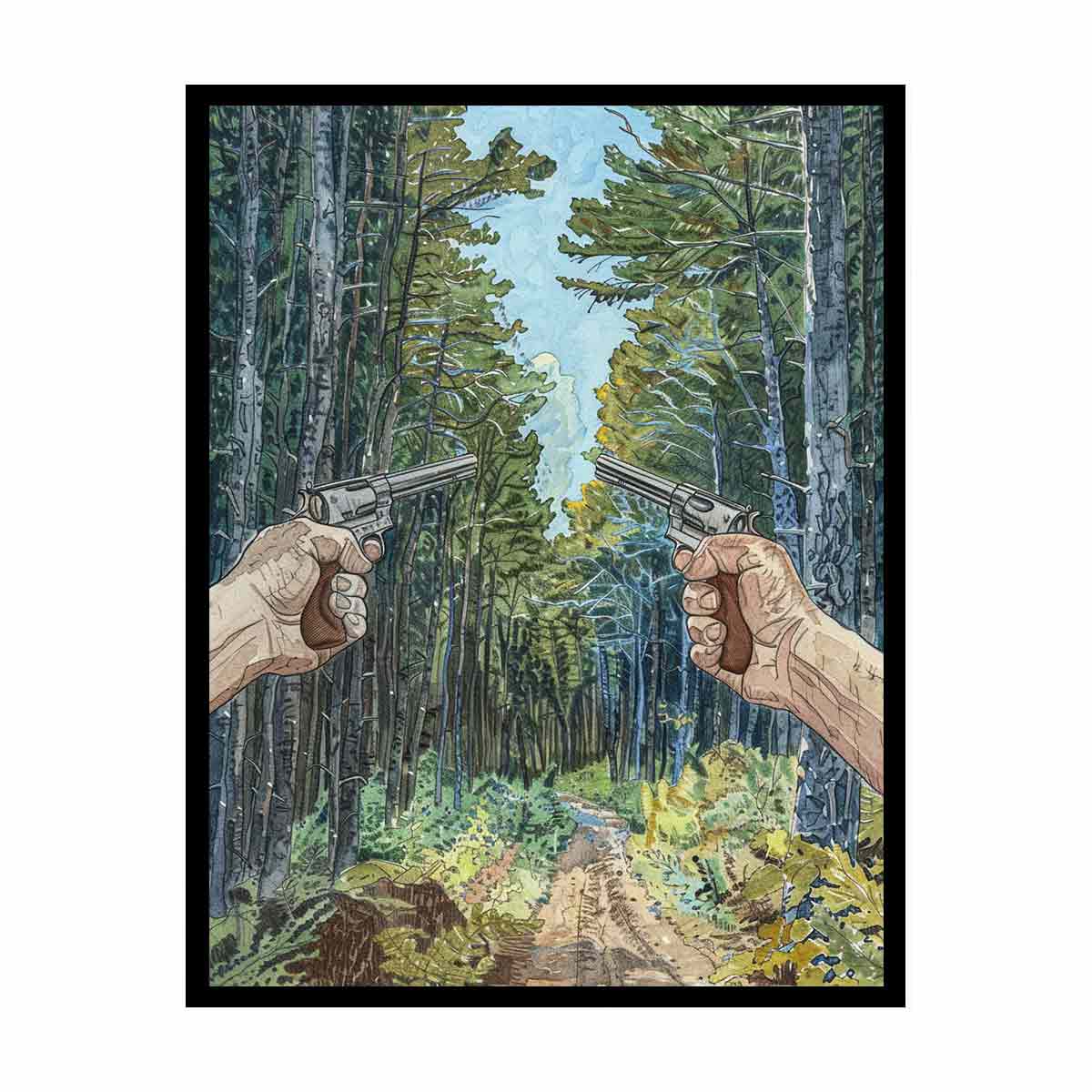 Two Guns Canvas Art Print-4