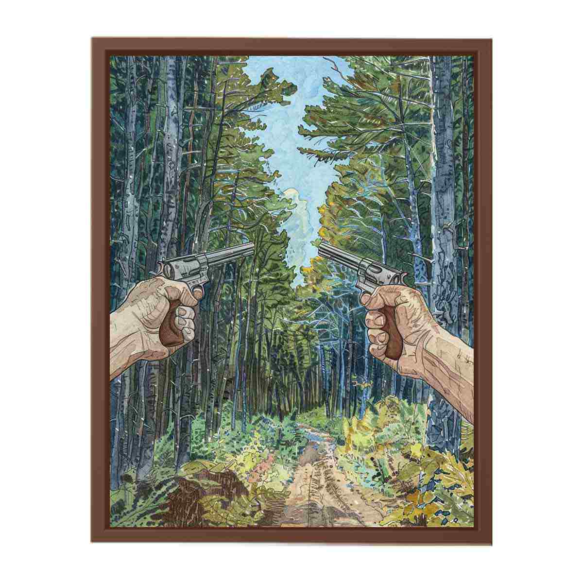 Two Guns Canvas Art Print-6