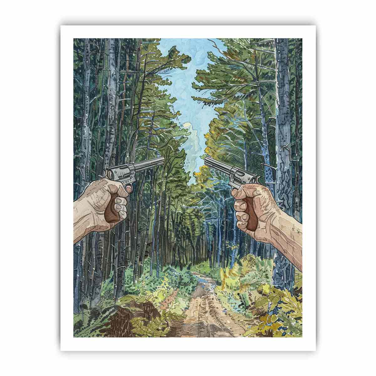 Two Guns Canvas Art Print-8